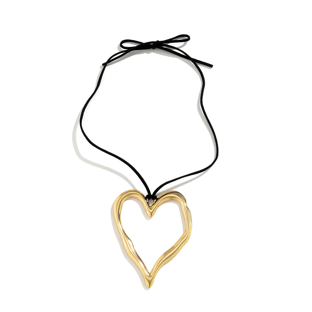 Wholesale Sweet and Cool Exaggerated Big Heart Alloy Necklace